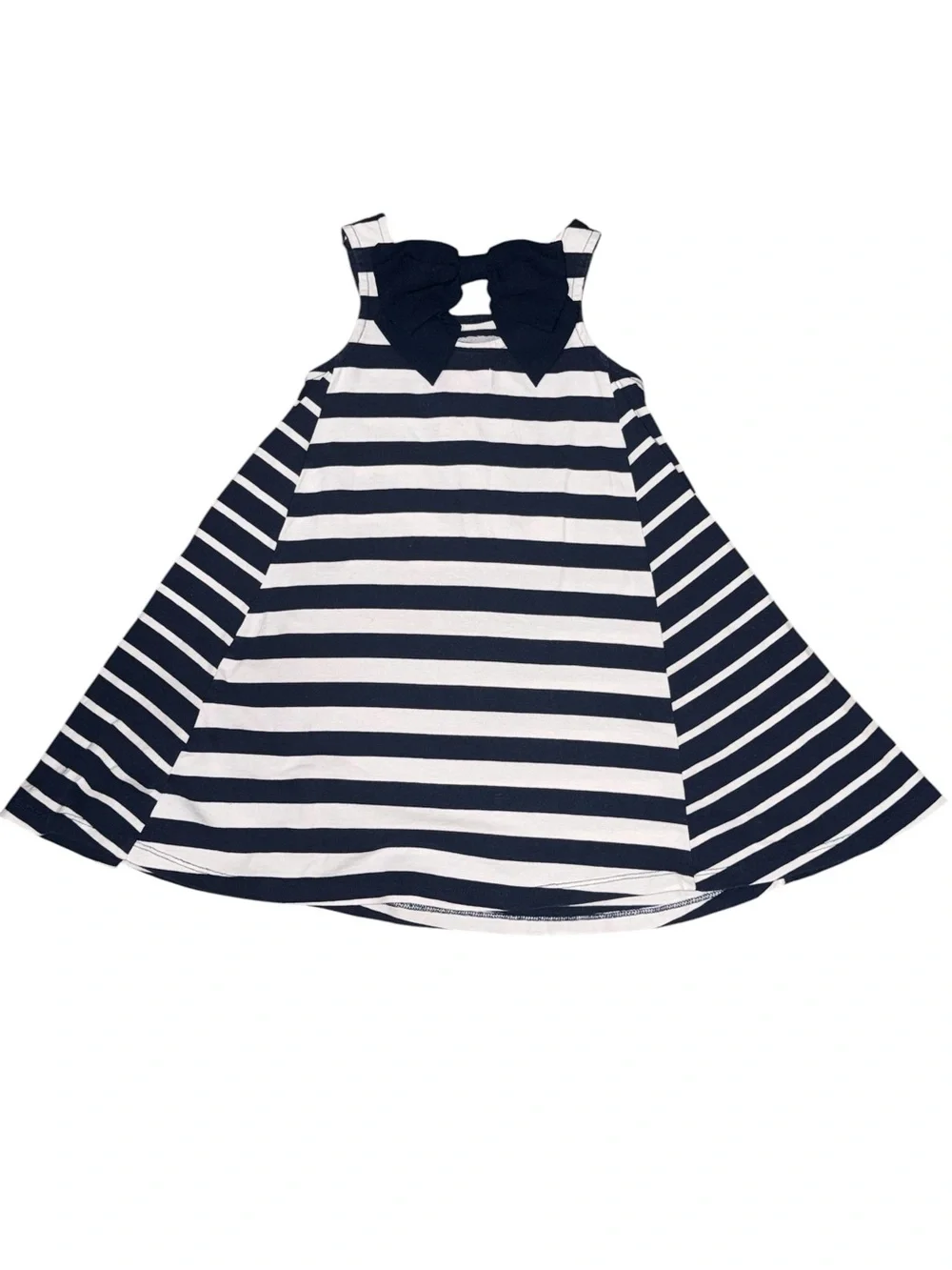 Tommy Bahama Navy & White Striped Dress with Red Sequin Accent